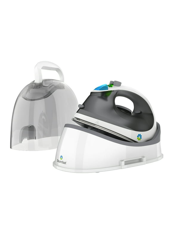 Steamfast SF-760 Portable Cordless Steam Iron with Carrying Case, White
