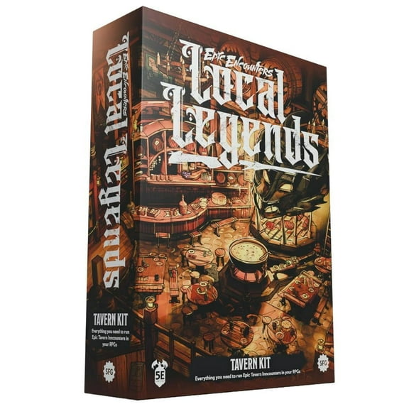 Steamforged Games Epic Encounters Local Legends Tavern Kit with Colorful Characters and Riotous Tavern Games