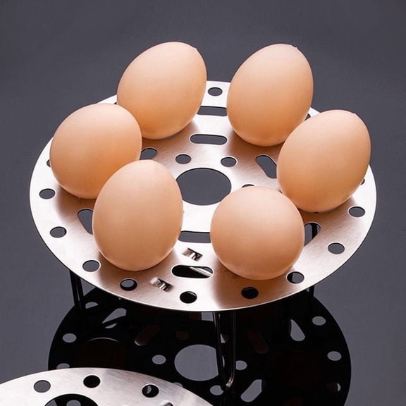 Steaming Rack,6.7 Inch Round Food Grade Stainless Steel Steamer Plate for Food Steaming, Cooling and Roasting Cooking in Kitchen and Outdoors (Silver)