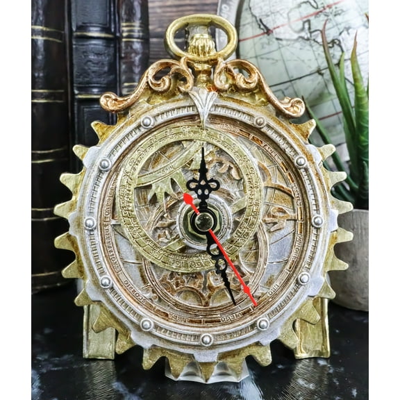 Steampunk Alternative Science Fate Anguistralobe Geared Desktop Clock Figurine