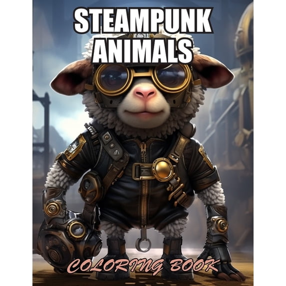 Steampunk Animals Coloring Book: Beautiful and High-Quality Design To Relax and Enjoy, (Paperback)