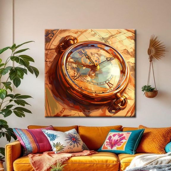 Steampunk Antique Map Decor, Unframed Poster