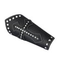 thumbnail image 1 of Steampunk Black PU Wide Wristband Medieval Cross Rivets Bracer Cuff ., 1 of 8