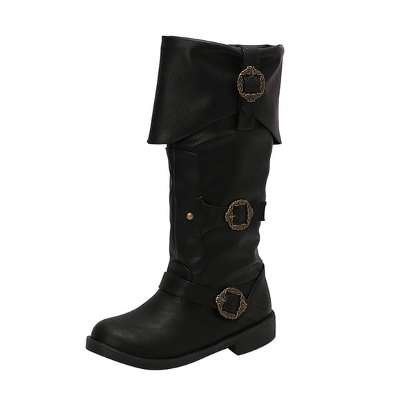 Women's Gothic Renaissance Boots Leather Costume Steampunk Button-Up Halloween Design