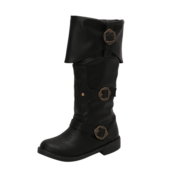 Steampunk Boots Women's Medieval Gothic Leather Cosplay Halloween Renaissance Shoes