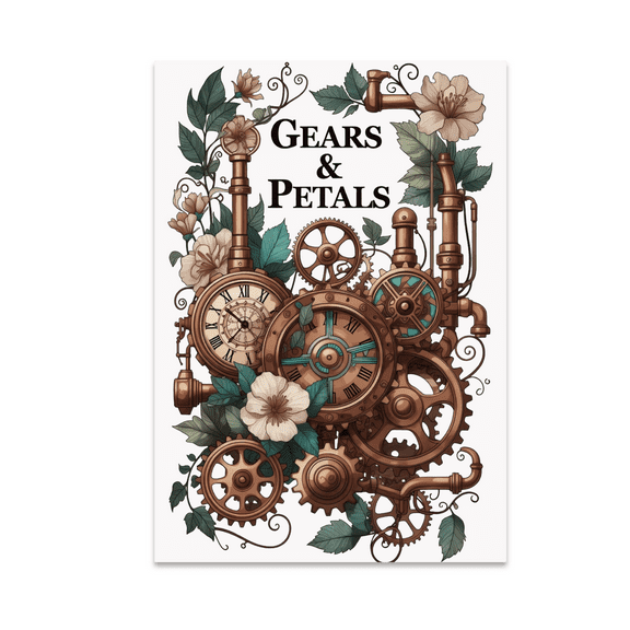 Steampunk Botanical Art - Home Decor Enthusiast - 13x19 Poster Print