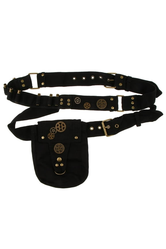 Steampunk Canvas belt pocket Vintage Gothic Rock for Men Women