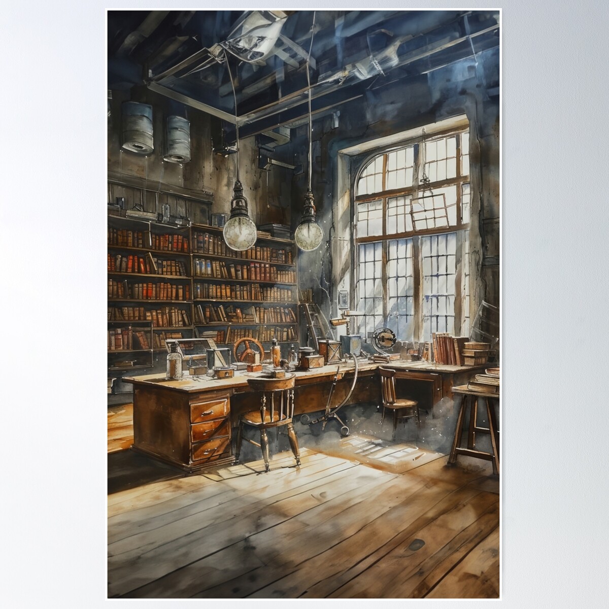 Steampunk Classroom 7 Poster Wall Art, Modern Wall Decor For Living ...