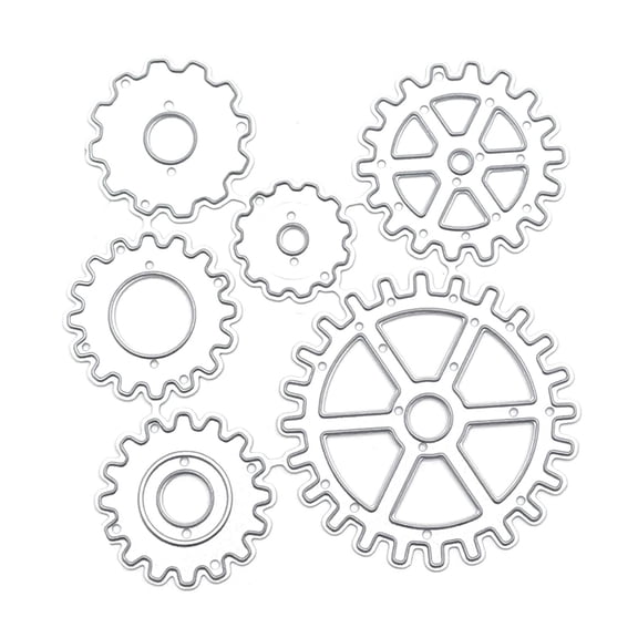 Puzzle Embossed Gear Template Carbon Steel Cutting Dies Scrapbooking Photo Album Embossing Paper Cards Making Stencil Decorative Cards Edges