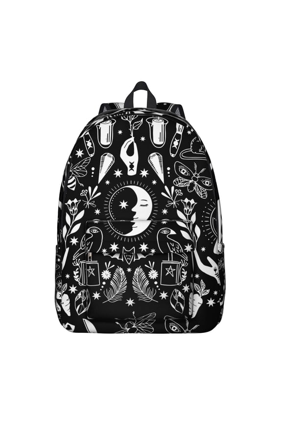 Steampunk Dark Solar Eclipse Travel Backpack – Lightweight Oxford Backpack with Comfortable Carrying and Anti-theft Features for School, Gym, and Campus Commuting