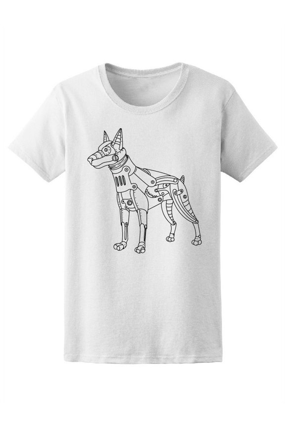 Steampunk Doberman Dog Animal T-Shirt Women -Image by Shutterstock, Female Large