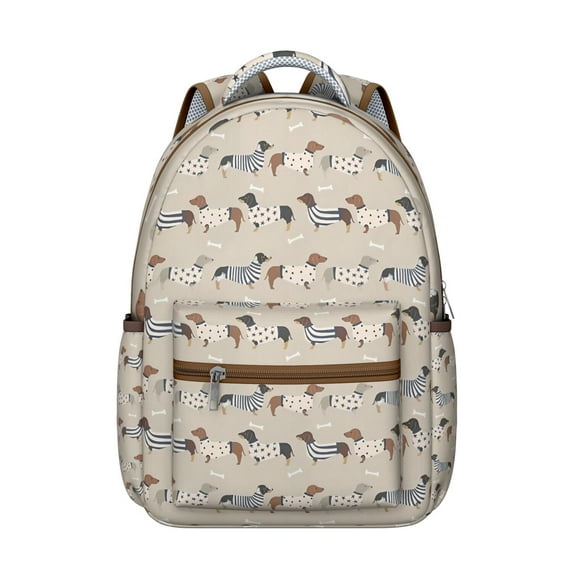 "Steampunk Dog Design Backpack - Mechanical-Themed School Bag, Unique Pet Owner Gift with Gear Motifs & Antique Brass Details"