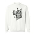 thumbnail image 1 of Steampunk Dog Design Sweatshirt Women -Image by Shutterstock, Female Medium, 1 of 4