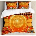thumbnail image 1 of Steampunk Duvet Cover Set Queen Size, Steampunk Retro Mechanism Antique Engine Gear Ancient Technology Vibrant Colors, Decorative 3 Piece Bedding Set with 2 Pillow Shams, Multicolor, by Ambesonne, 1 of 3