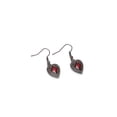 thumbnail image 1 of Steampunk Earrings - Winged Heart - Red, 1 of 1