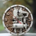 thumbnail image 1 of Steampunk Engine Clock Wall Decor 10-Inch Silent Wooden Wall Clock, Battery Operated (AA Batteries Not Included), Artistic Home Decor, 1 of 7