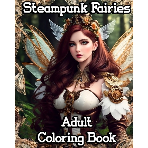 Steampunk Fairies Adult Coloring Book: Vintage & Fantasy Fairy Drawings in Victorian Style to Relax and Self Relief, (Paperback)