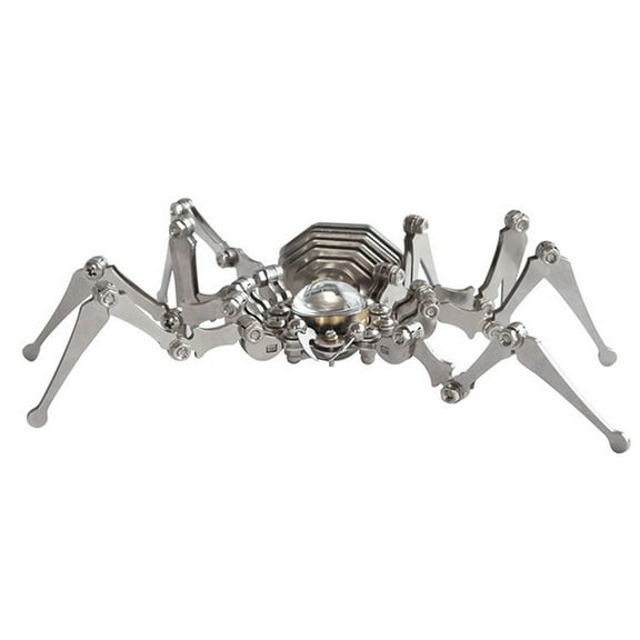 Steampunk Foldable Mechanical Spider Clock Decoration Stainless Steel Iron Insect Model Desktop Ornament
