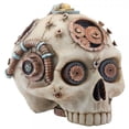 thumbnail image 1 of Steampunk Gear Design Skull Head Decoration Statue, 1 of 1
