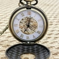 thumbnail image 1 of Steampunk Gear Pocket Watch Bronze Flip Open Quartz Pendant Clock Punk Vintage Mechanical Look for Men Women Necklace Gift, 1 of 6
