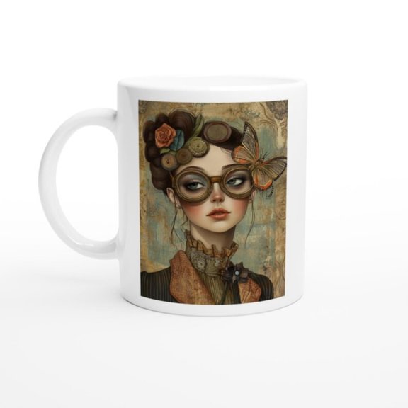 Steampunk Girl Print Mug - Perfect girl Gift - Mothers Day gift idea.