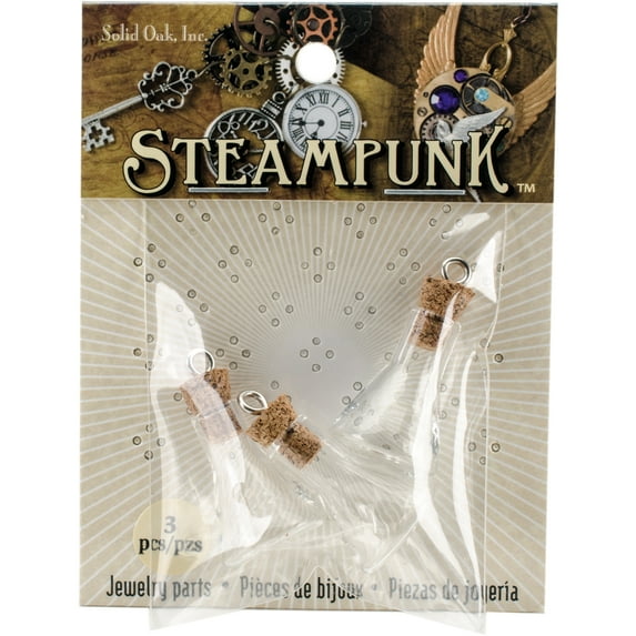 Steampunk Glass Accents 3pk -Erlenmeyer Flasks