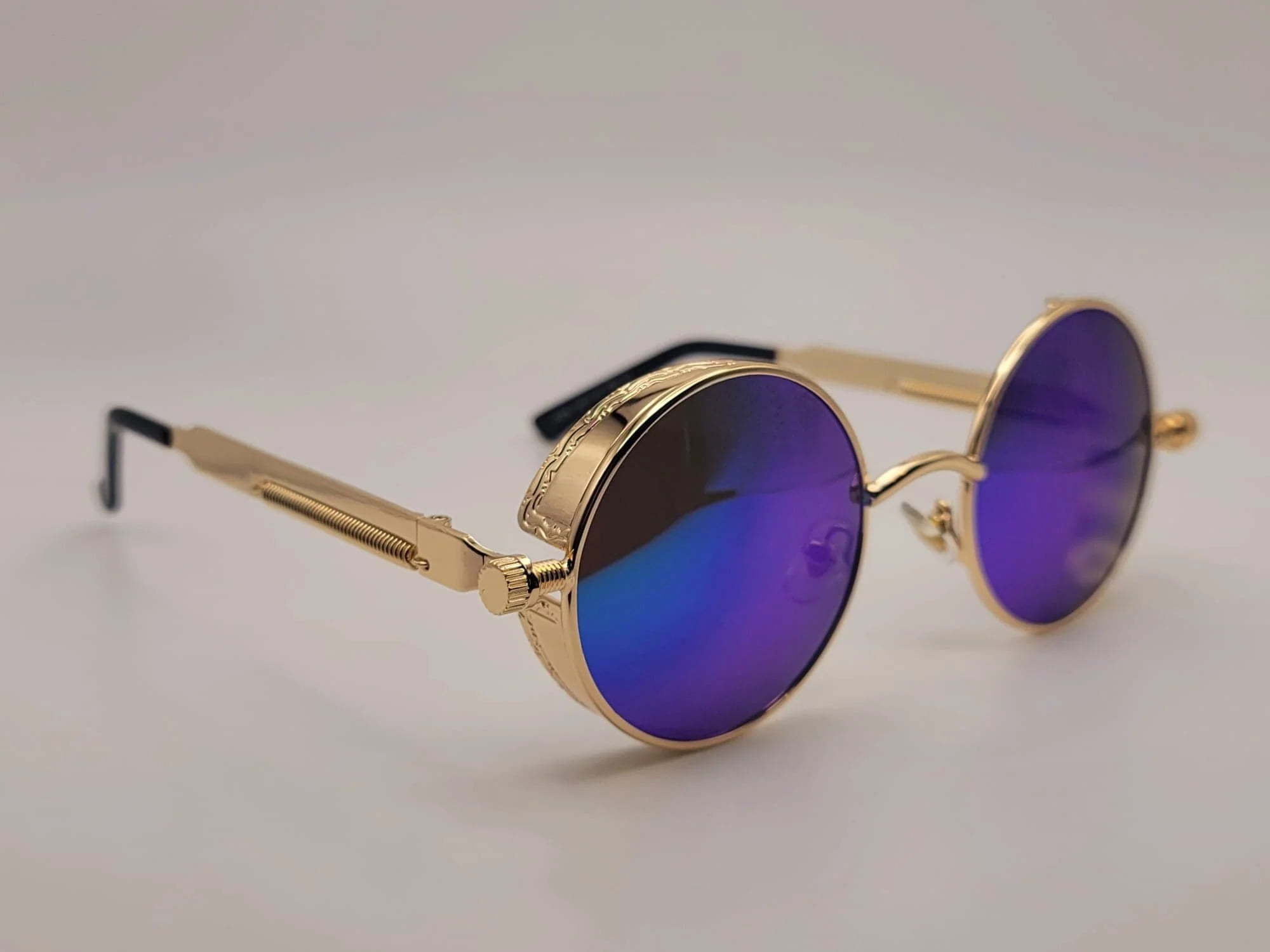 Steampunk Goggles Glasses Round Sunglasses Emo Retro Vintage Colorful ...