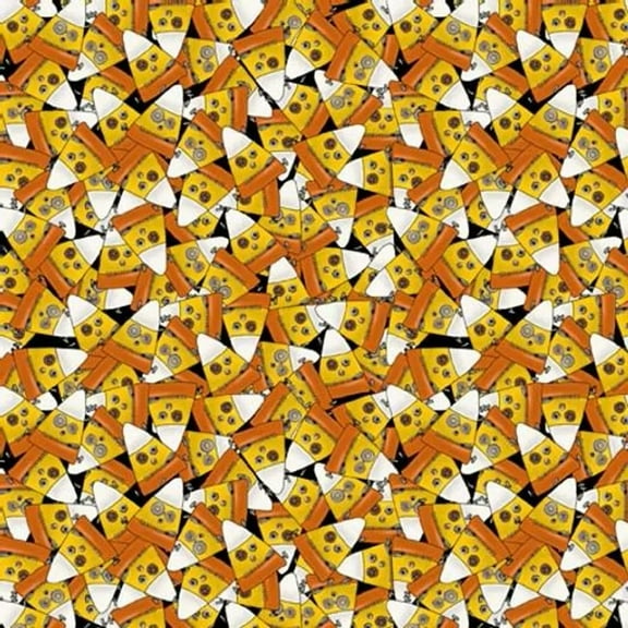 Steampunk Hallow 2 Candy Corn Cotton Fabric (Yard)
