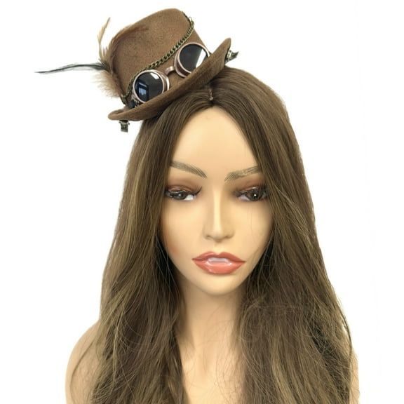 Steampunk Head Clip Accessories Mini Top Hat for Women Cosplay Headwear