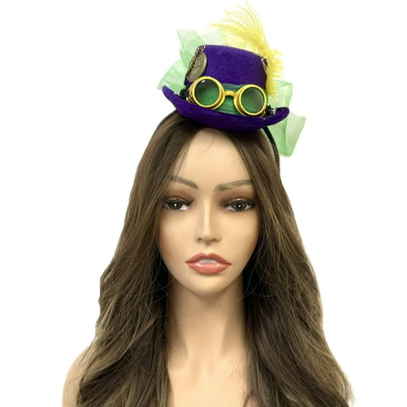 Steampunk Head Clip Accessories Mini Top Hat for Women Cosplay Headwear
