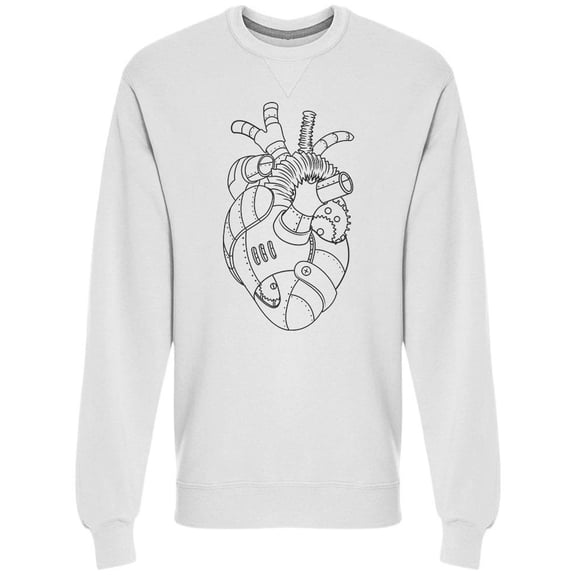Steampunk Heart Graphic Sweatshirt Men -Image by Shutterstock, Male x-Large