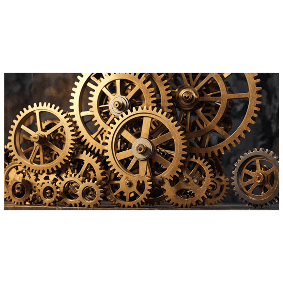 Steampunk Inspired Gear Themed Banner Backdrop Decor Party Supplies Photography Props for Steampunk Events Gears Themed Parties and Retro Industrial Decorations