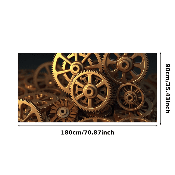 Steampunk Inspired Gear Themed Banner Backdrop Decor Party Supplies Photography Props for Steampunk Events Gears Themed Parties and Retro Industrial Decorations