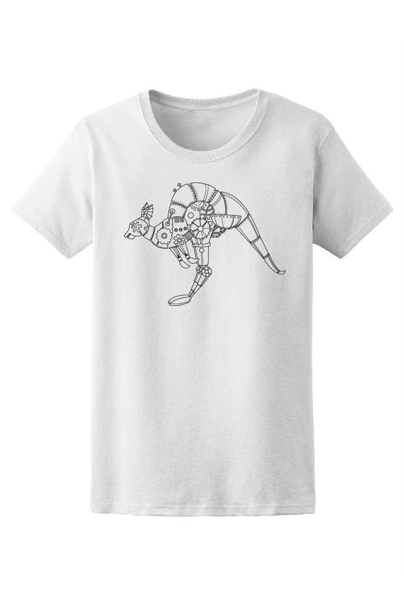 Steampunk Kangaroo Animal T-Shirt Women -Image by Shutterstock, Female Medium