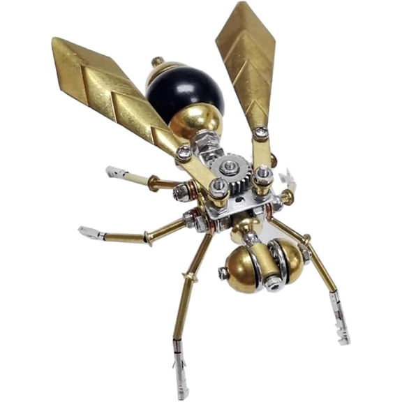 Steampunk Mechanical Bumblebee 3D Metal Puzzle Kit, DIY Brass Model for Adults