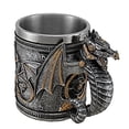 thumbnail image 1 of Steampunk Mechanical Dragon Silver Coffee Mug Stainless Steel New by Unbranded, 1 of 4