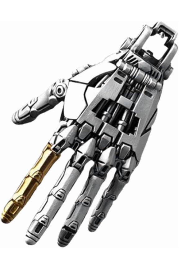 Steampunk Mechanical Hands Pendant Necklace,Mechanical Bionic Hands Pendant,Robot Hand Pendants Jewels