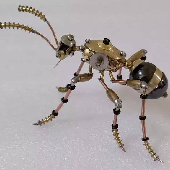 Steampunk Mechanical Insect Ant Figurine Steampunk Bug Metal Insect Sculpture