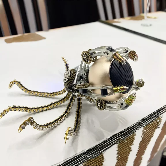 Steampunk Mechanical Insect Octopus Metal Figurines Decor Handmade Crafts