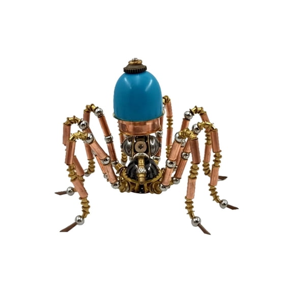 Steampunk Mechanical Octopus Metal Model, DIY Assembly Punk Art Sculpture, Handmade Industrial Desk Decor Collectible Gift