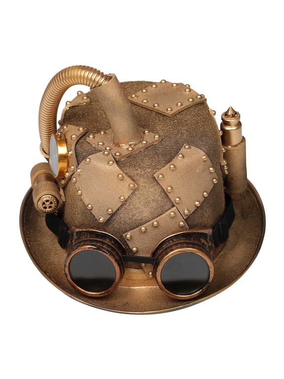 Steampunk Men Hat With Goggles Gay Top Hat Hat Gothic Steampunk Top Hat For Men Non-slip Hat Carnival Nightclub