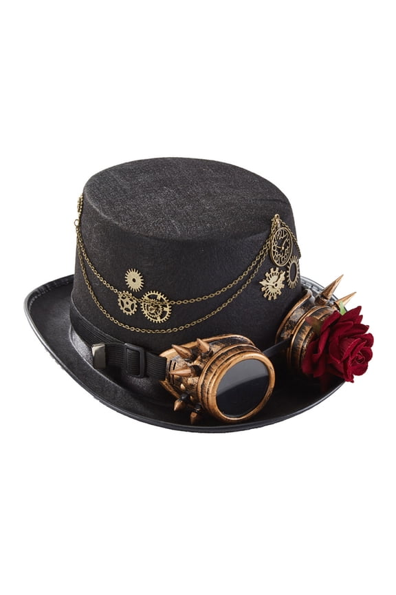 Steampunk Men Hat With Goggles Vintage Hat Gay Top Hat Gothic Steampunk Top Hat Halloween Masquerade