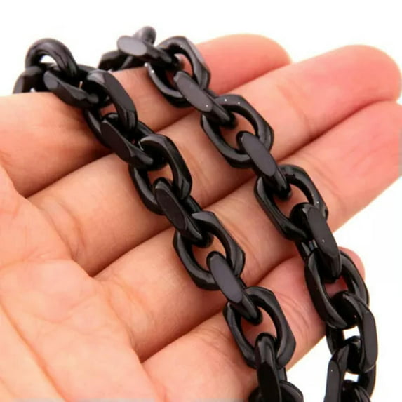Steampunk Men's Necklace Cuban Link Chain Jewelry Accessory Stainless Steel Gift