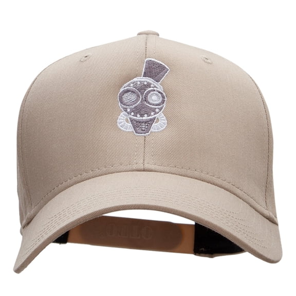 Steampunk Monsieur Embroidered Cotton Twill Cap - Khaki OSFM