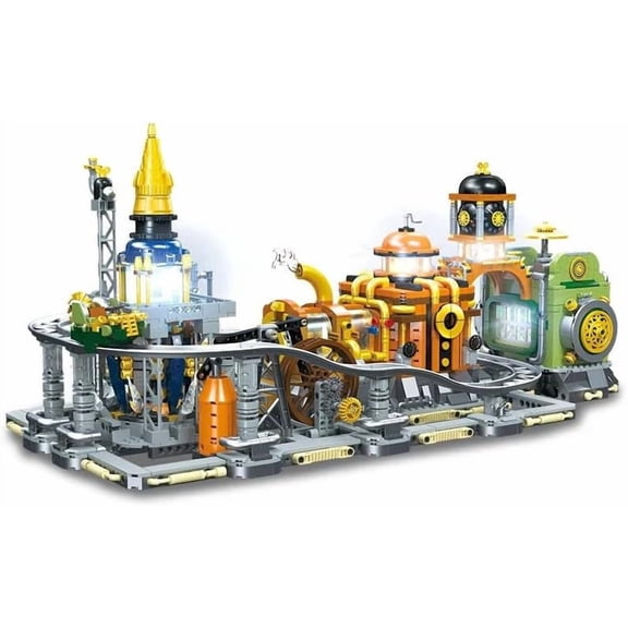 Steampunk Moon Base Building Blocks, Space Station Building Bricks, MOC Engineering Toy Creative Gift for for Adults, Men, Women  2842pcs