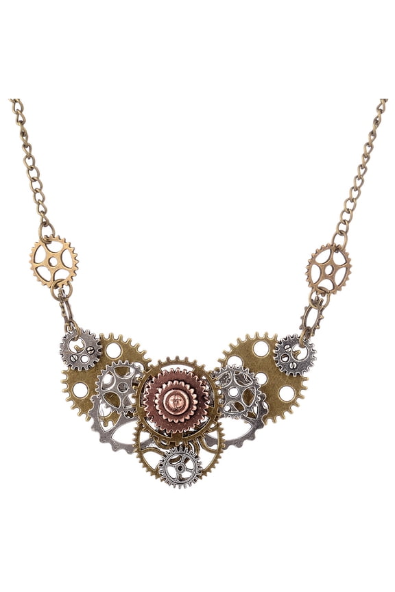 Steampunk Necklace Gear Retro Necklace Pendant Fashion Accessory for Women