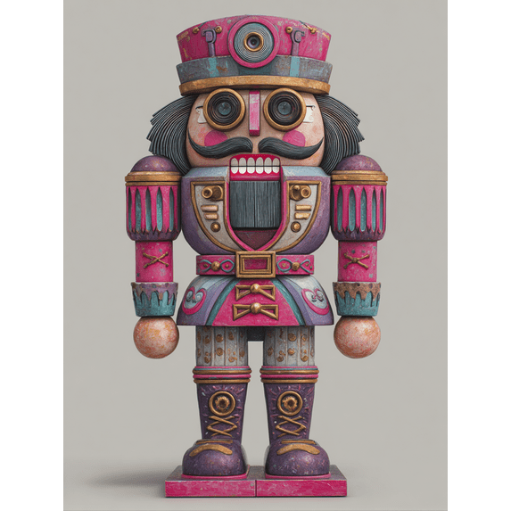 Steampunk Nutcracker Canvas Print Wall Art for Living Room Bedroom Office Hallway Dining Room Kitchen Decor