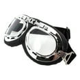 thumbnail image 1 of Steampunk Padded Motorcycle Goggles Adjustable Strap Costume Black, Clear, 1 of 4
