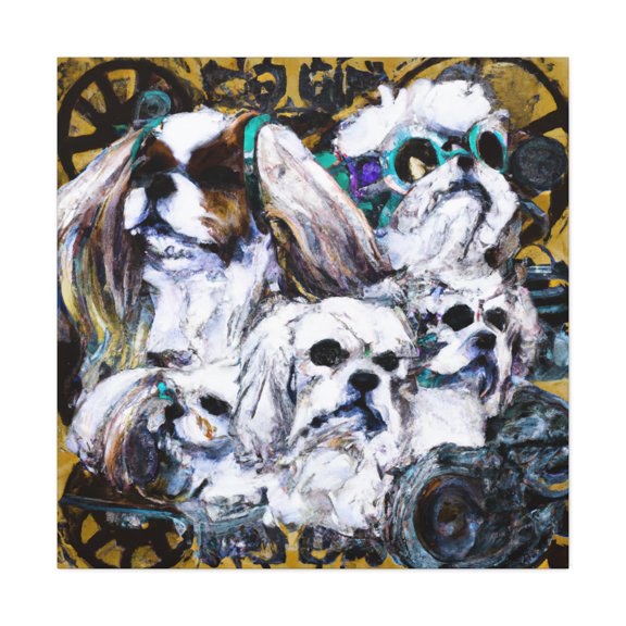 "Steampunk Pekingese Puppy" - Canvas