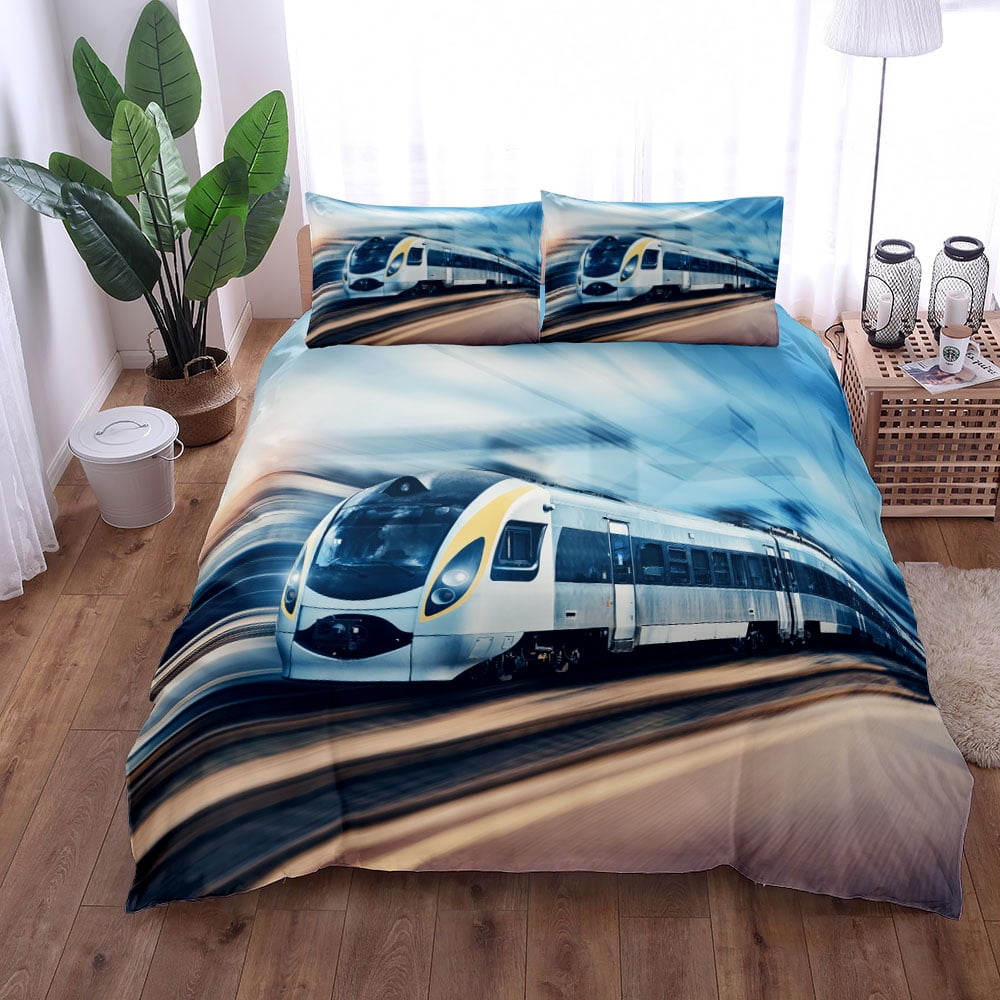 Steampunk Railroad Duvet Cover Set Usa King Double Full Twin Single